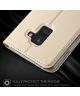 Samsung Galaxy A8 (2018) Flip Hoesje met Kaart Houder Goud