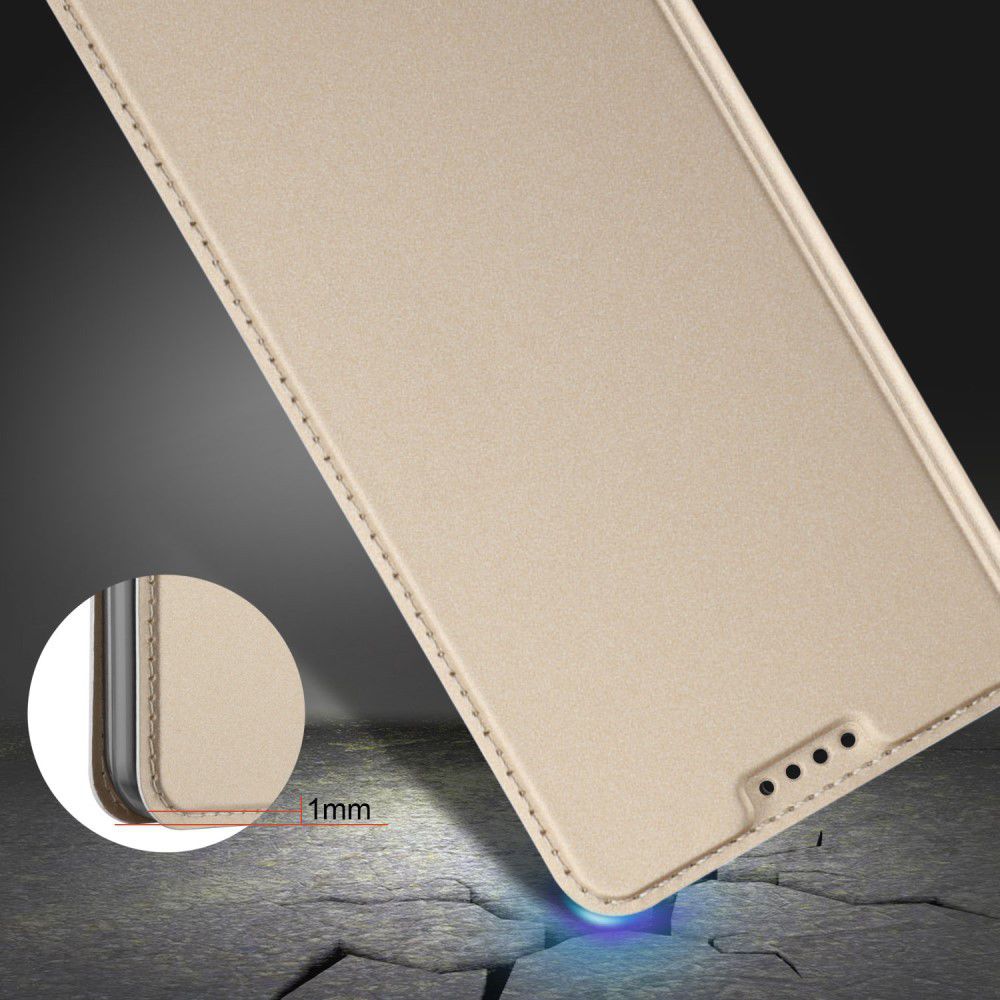 Samsung Galaxy A8 (2018) Flip Hoesje met Kaart Houder Goud afbeelding 7