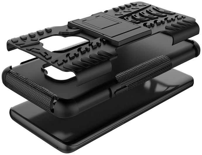 Samsung Galaxy S9 Robuust Hybride Hoesje Zwart afbeelding 2