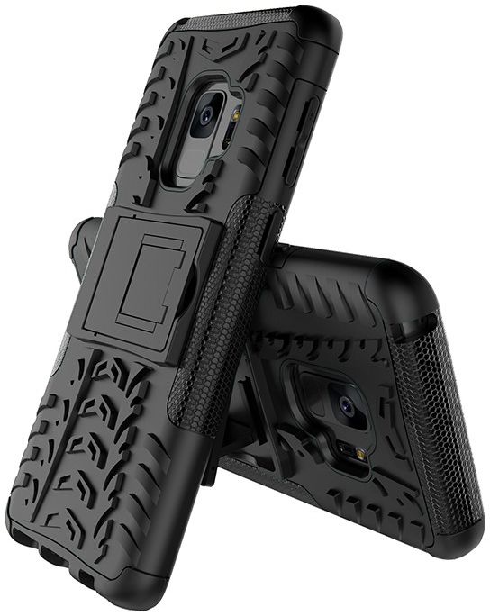 Samsung Galaxy S9 Robuust Hybride Hoesje Zwart afbeelding 3