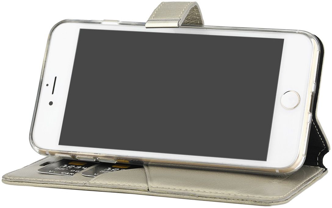 Valenta Booklet Premium Hoesje Leer iPhone 7 / 8 Plus Goud afbeelding 2