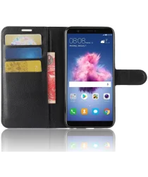 Huawei P Smart Hoesje met Kaarthouder Zwart