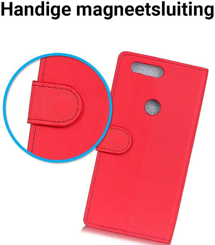 Huawei P Smart Hoesje met Kaarthouder Rood afbeelding 5