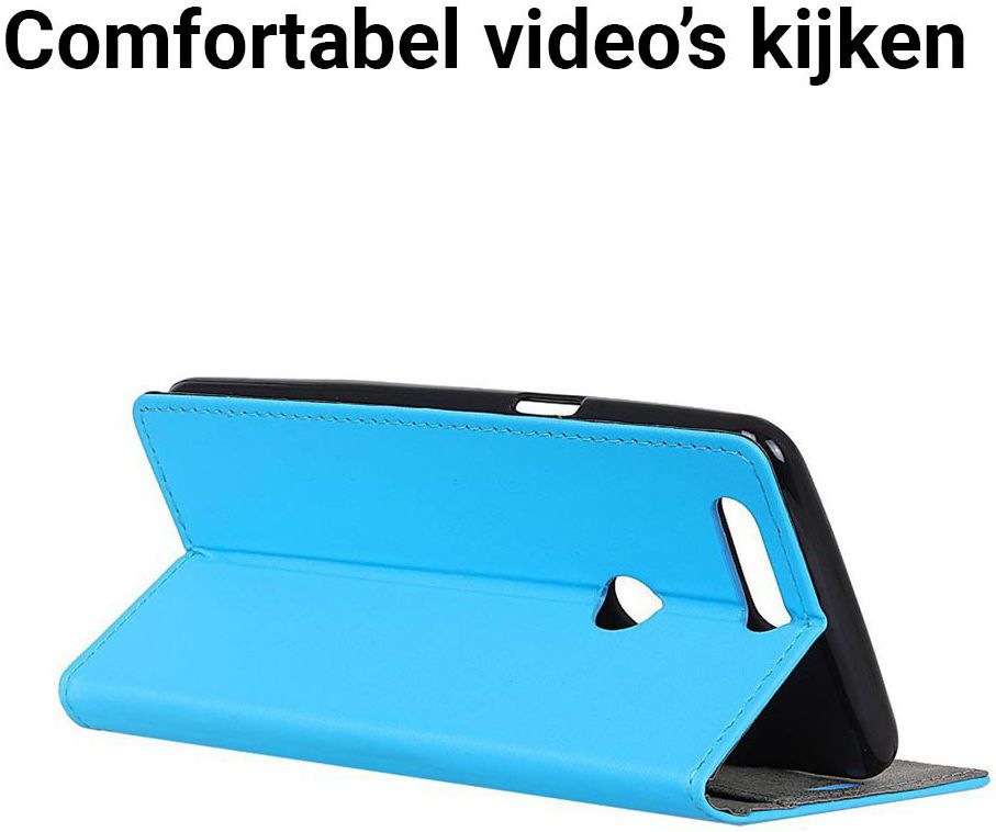 Huawei P Smart Hoesje met Kaarthouder Blauw afbeelding 3
