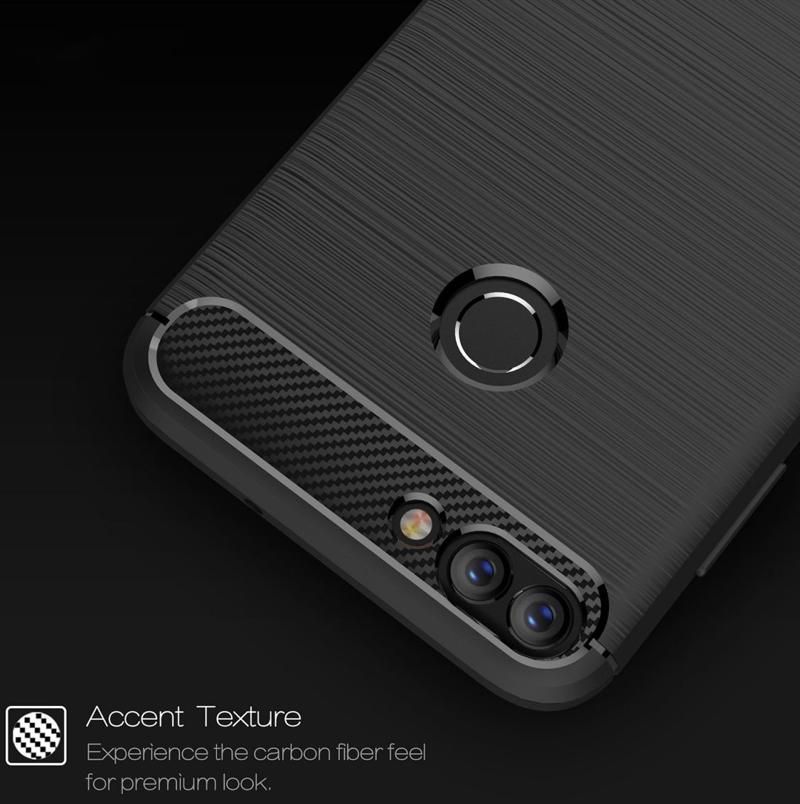 Huawei P Smart Geborsteld TPU Hoesje Blauw afbeelding 8