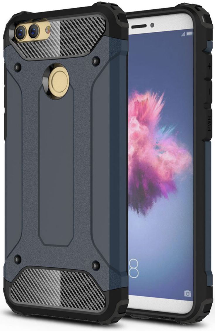 Huawei P Smart Hybride Hoesje Donker Blauw afbeelding 1