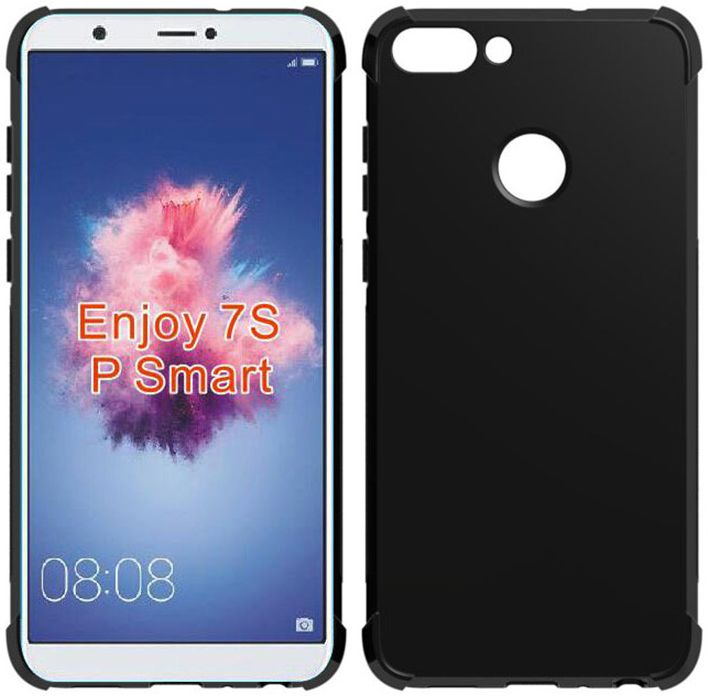 Huawei P Smart Schokbestendig TPU Hoesje Zwart afbeelding 1