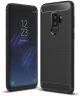 Samsung Galaxy S9 Plus Geborsteld TPU Hoesje Zwart