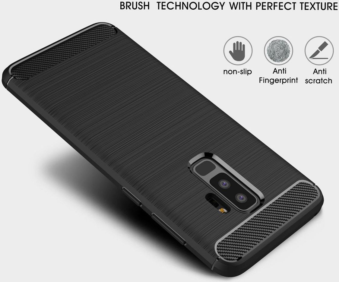 Samsung Galaxy S9 Plus Geborsteld TPU Hoesje Blauw afbeelding 4