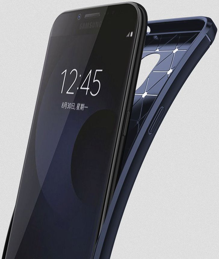 Samsung Galaxy S9 Plus Geborsteld TPU Hoesje Blauw afbeelding 3