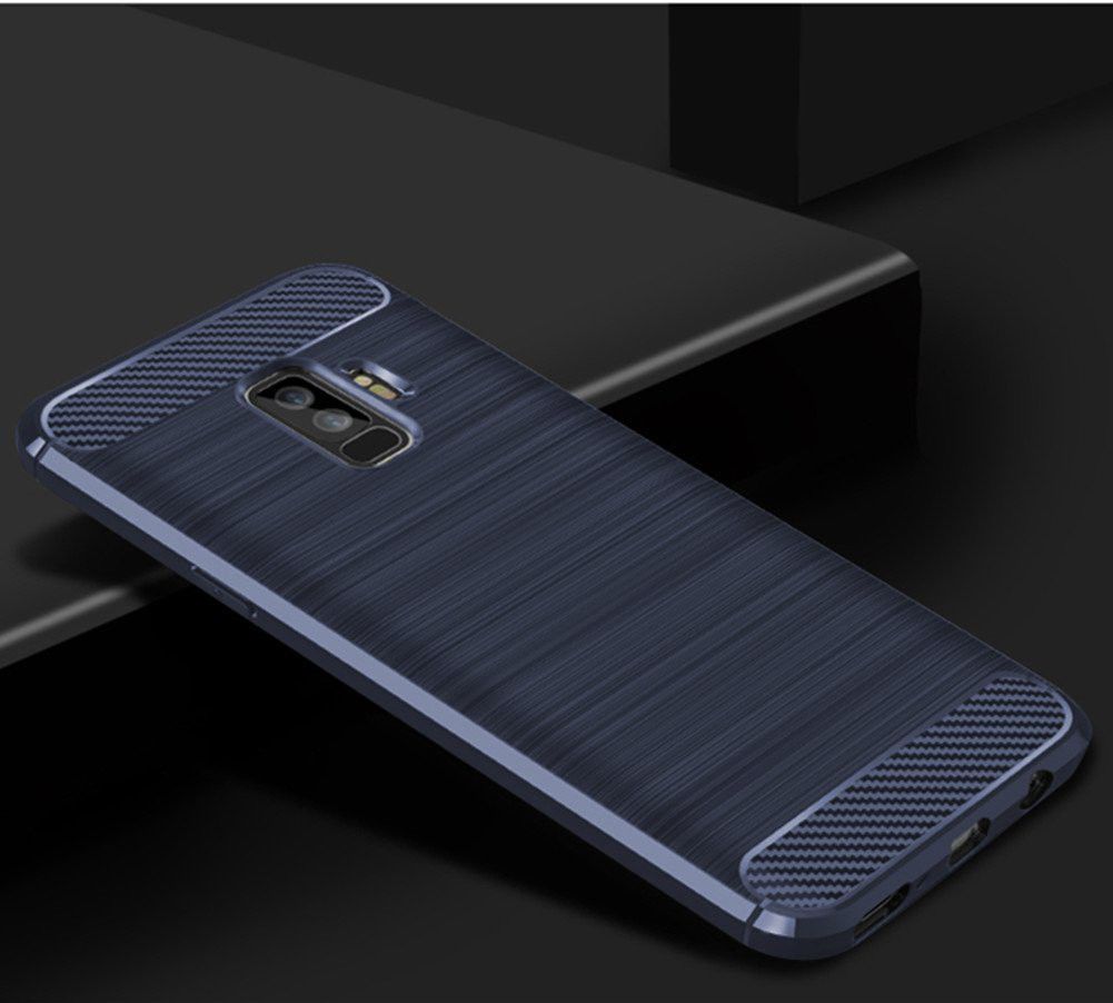 Samsung Galaxy S9 Plus Geborsteld TPU Hoesje Blauw afbeelding 7