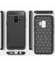 Samsung Galaxy S9 Geborsteld TPU Hoesje Zwart