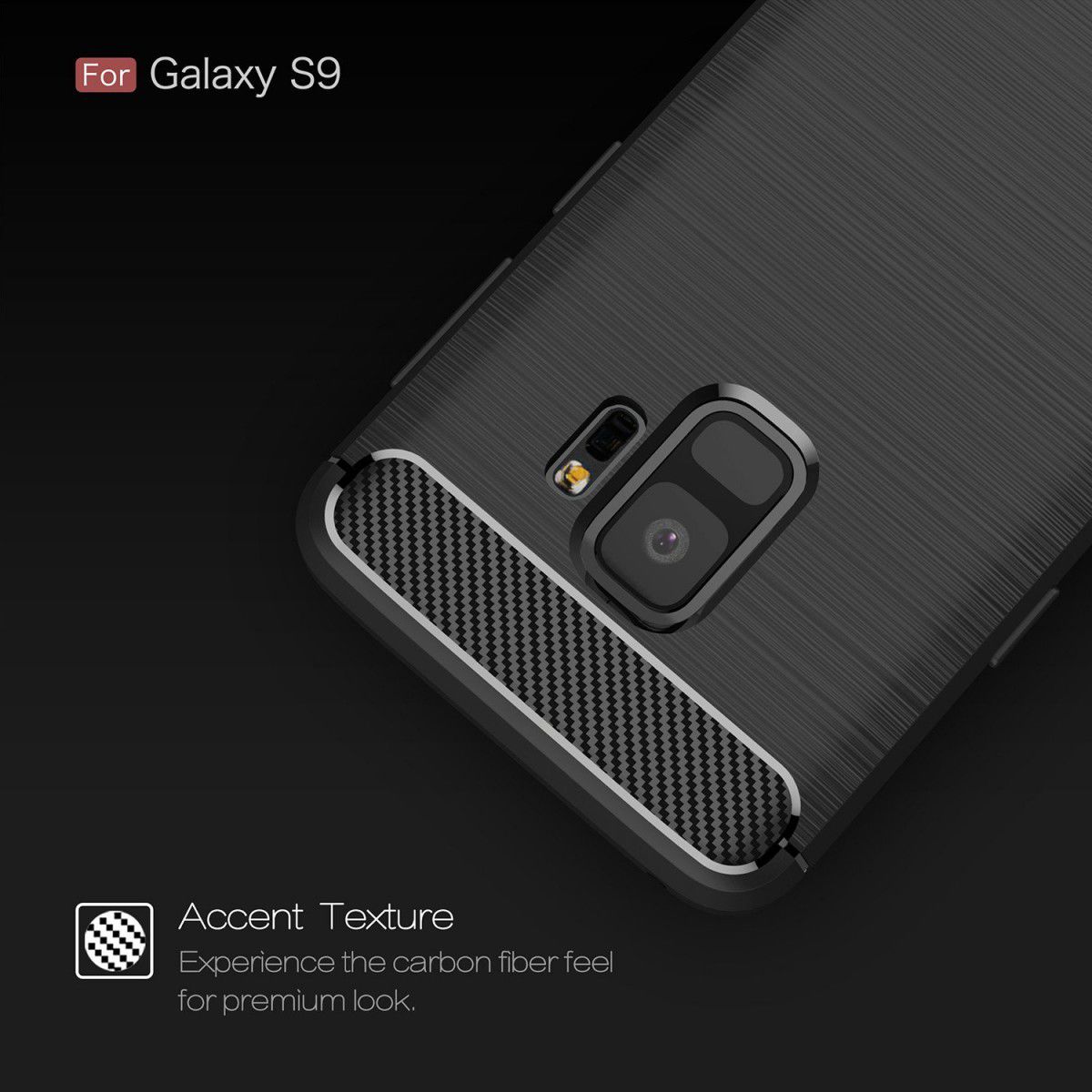 Samsung Galaxy S9 Geborsteld TPU Hoesje Rood afbeelding 4