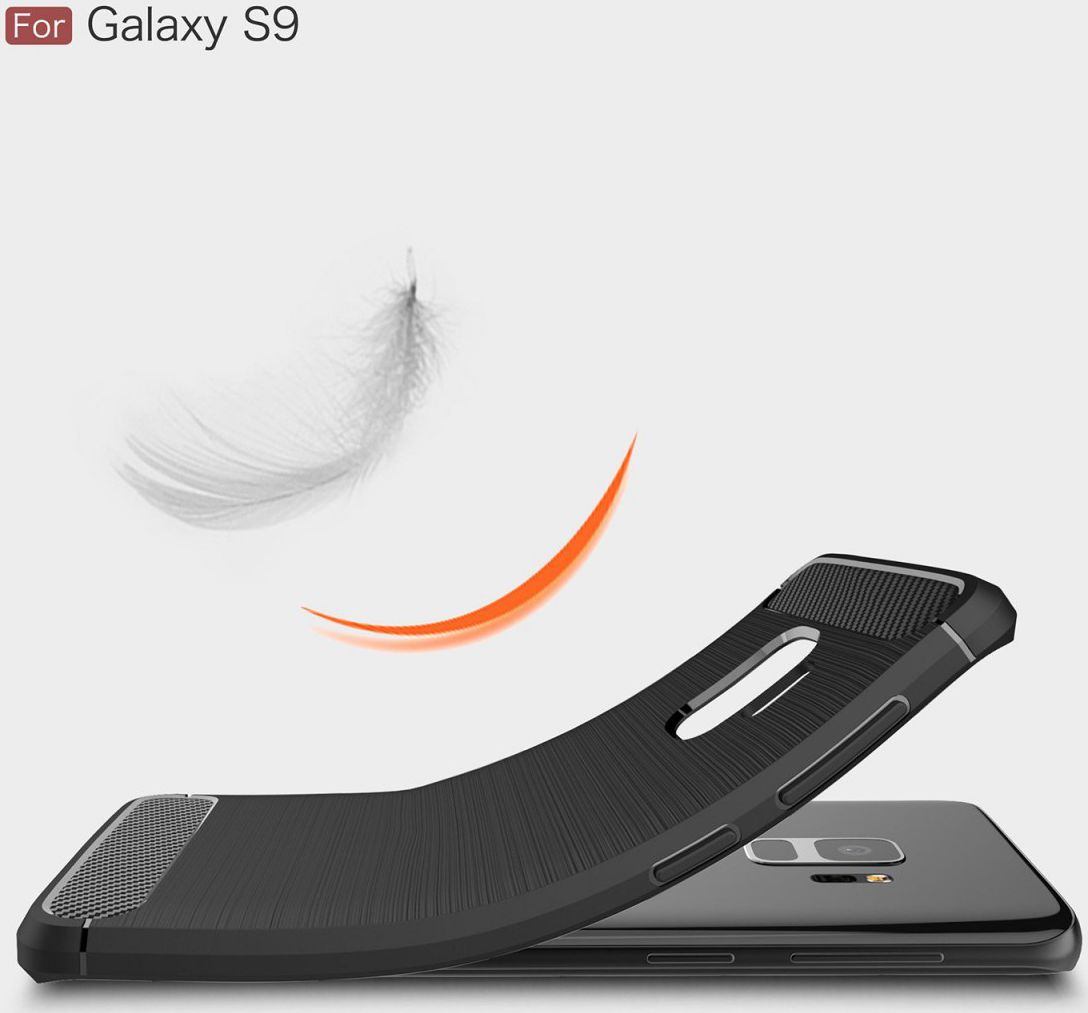 Samsung Galaxy S9 Geborsteld TPU Hoesje Rood afbeelding 5