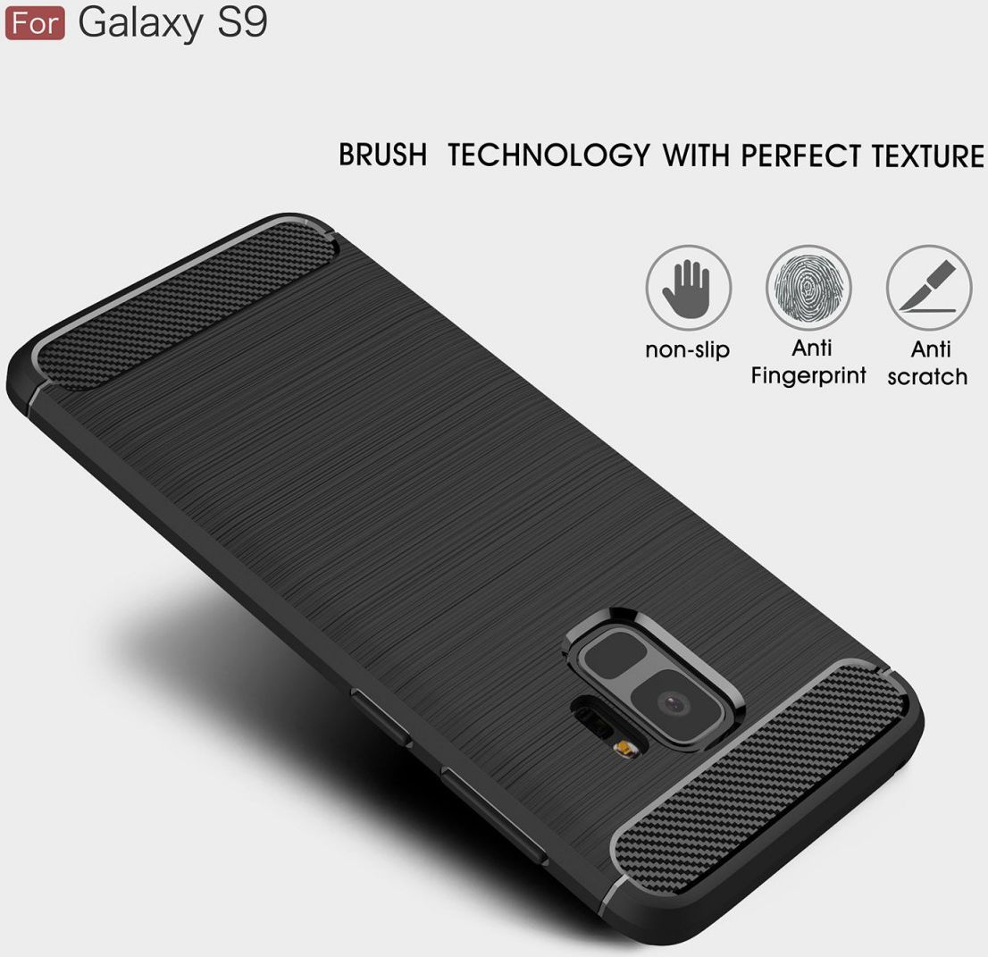 Samsung Galaxy S9 Geborsteld TPU Hoesje Rood afbeelding 6
