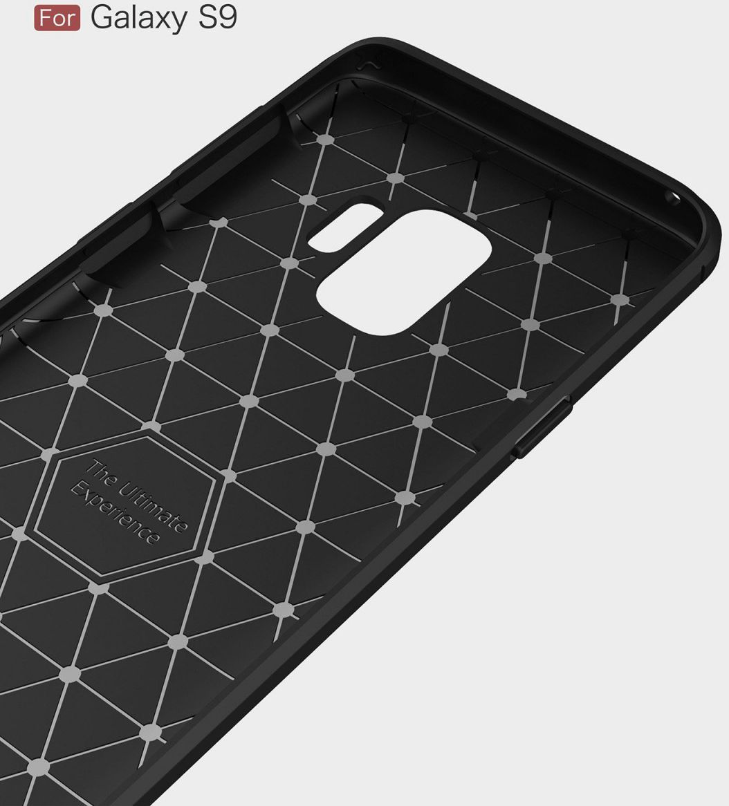 Samsung Galaxy S9 Geborsteld TPU Hoesje Rood afbeelding 7