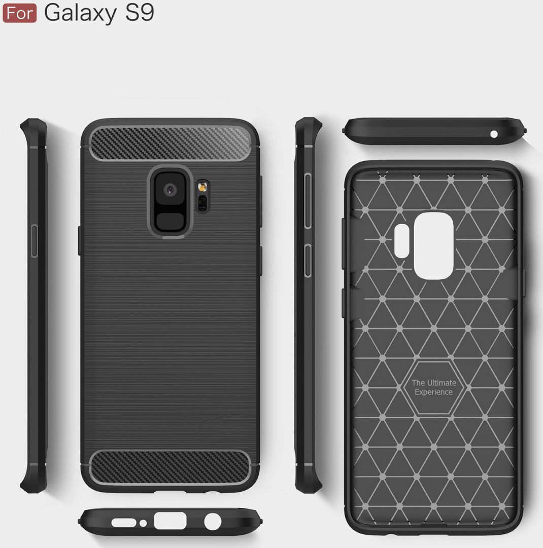 Samsung Galaxy S9 Geborsteld TPU Hoesje Rood afbeelding 9