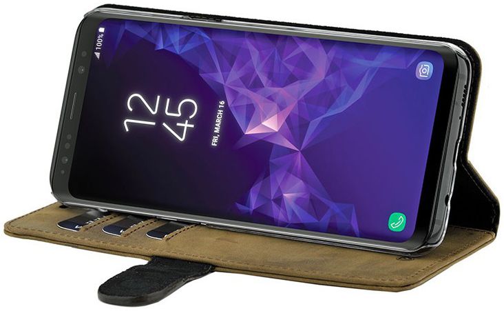 Valenta Galaxy S9 Plus Classic Hoesje Leer Book Case Vintage Bruin afbeelding 2