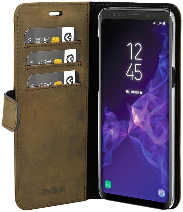 Valenta Galaxy S9 Plus Classic Hoesje Leer Book Case Vintage Bruin afbeelding 5