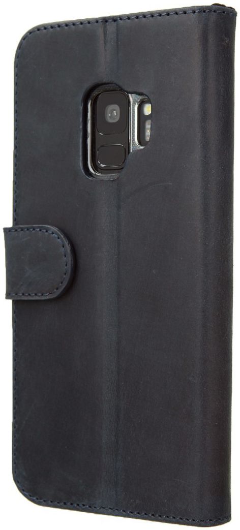 Valenta Galaxy S9 Classic Hoesje Echt Leer Book Case Vintage Blauw afbeelding 2