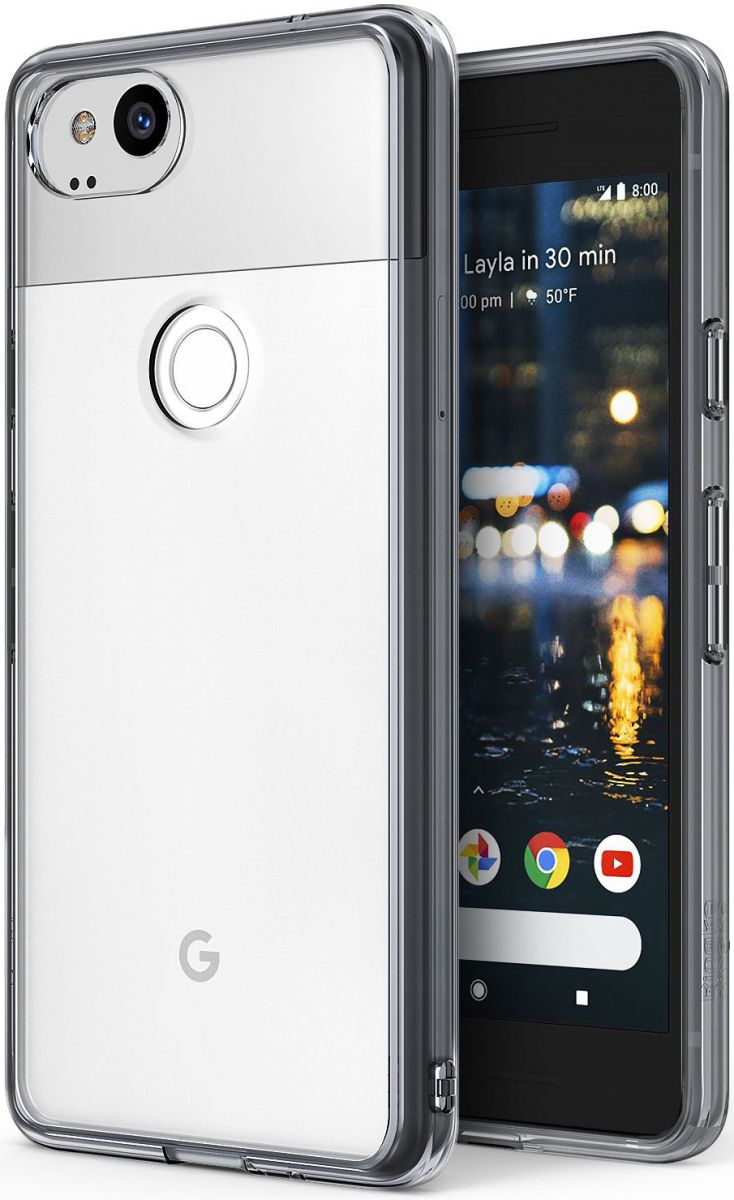 Ringke Fusion Google Pixel 2 Hoesje Doorzichtig Zwart afbeelding 1