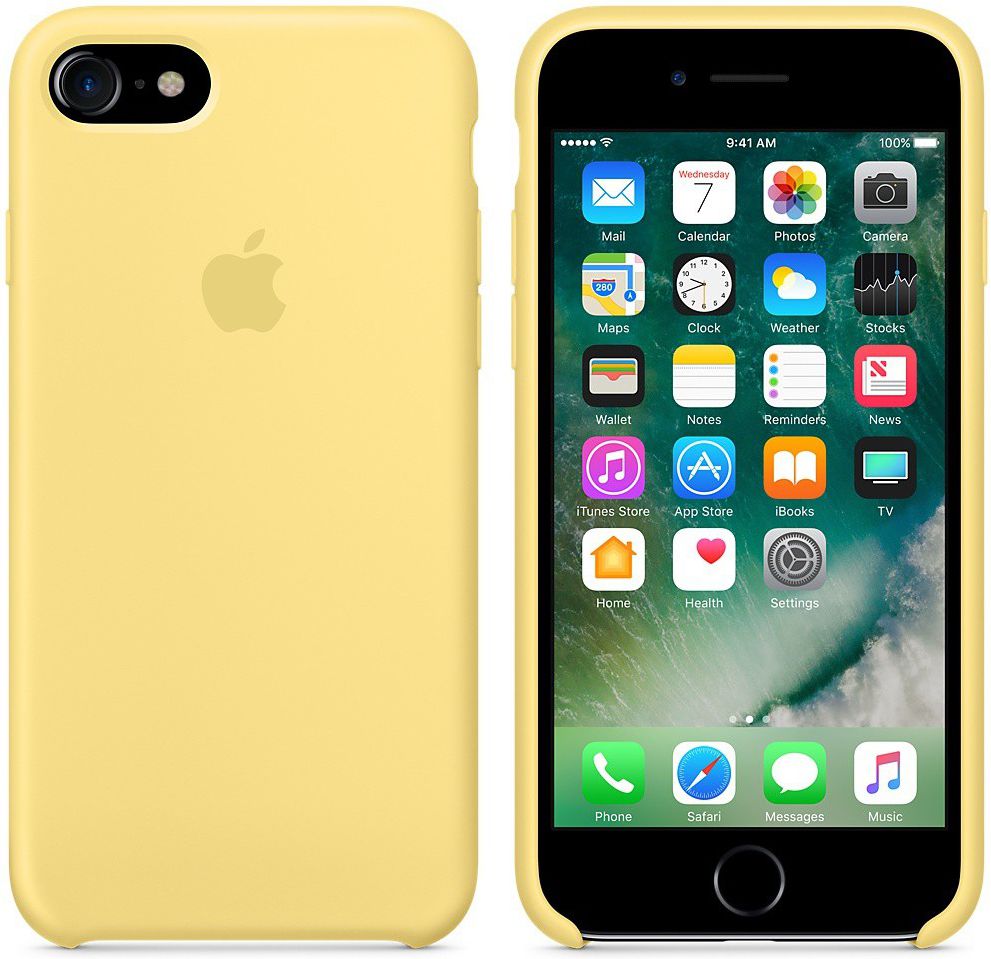 Officieel Apple iPhone 7 Siliconen Hoesje Geel afbeelding 3