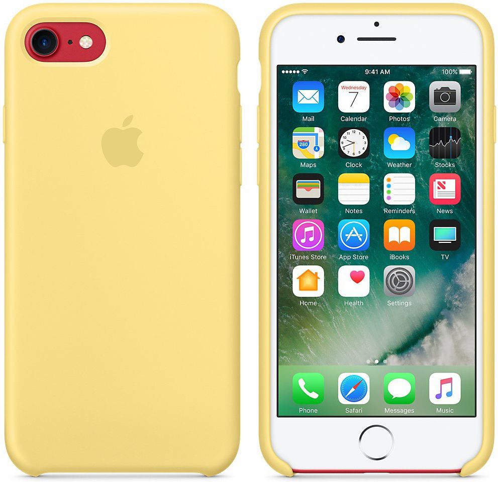 Officieel Apple iPhone 7 Siliconen Hoesje Geel afbeelding 5