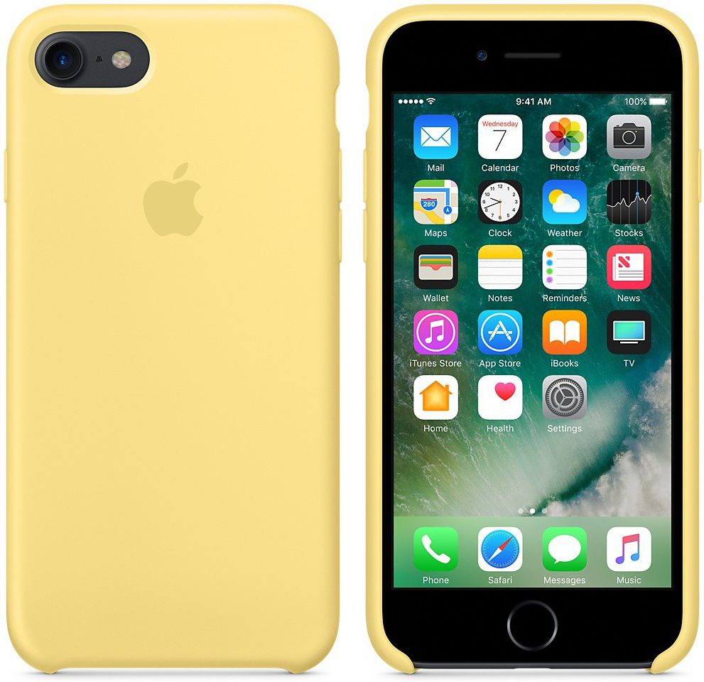 Officieel Apple iPhone 7 Siliconen Hoesje Geel afbeelding 7