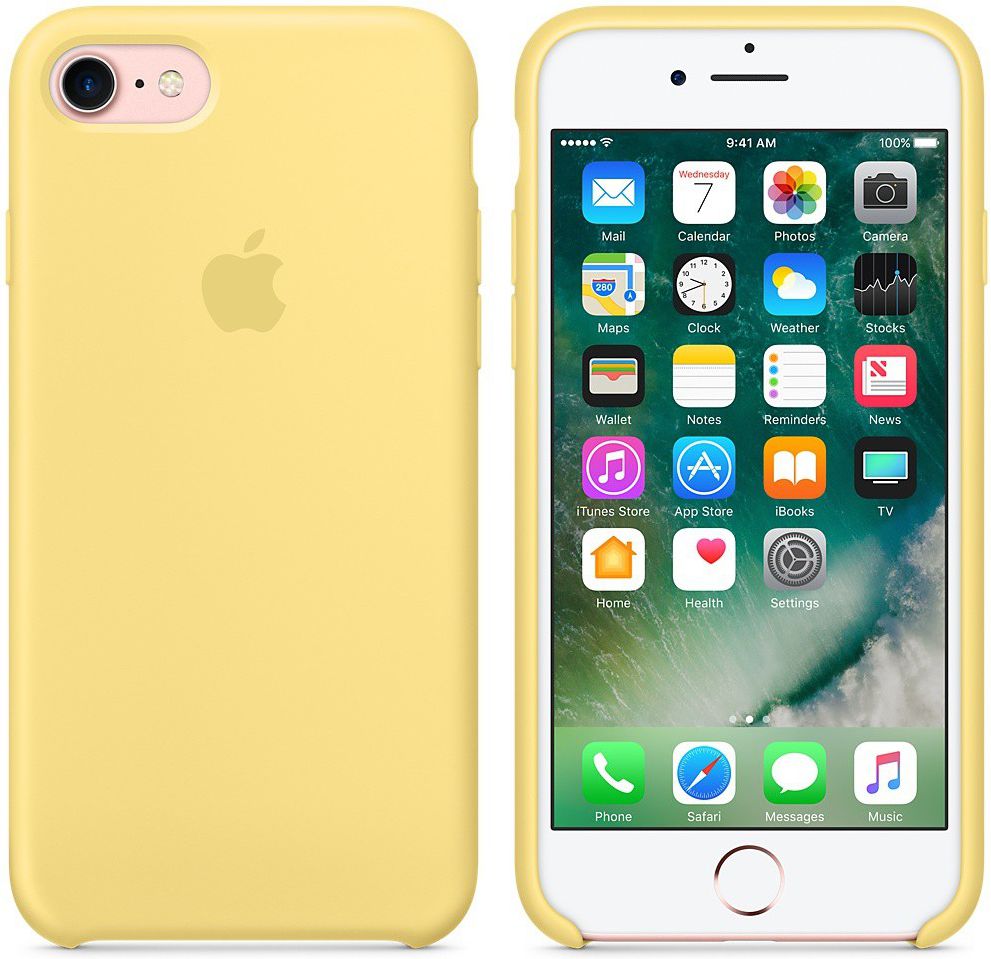 Officieel Apple iPhone 7 Siliconen Hoesje Geel afbeelding 8