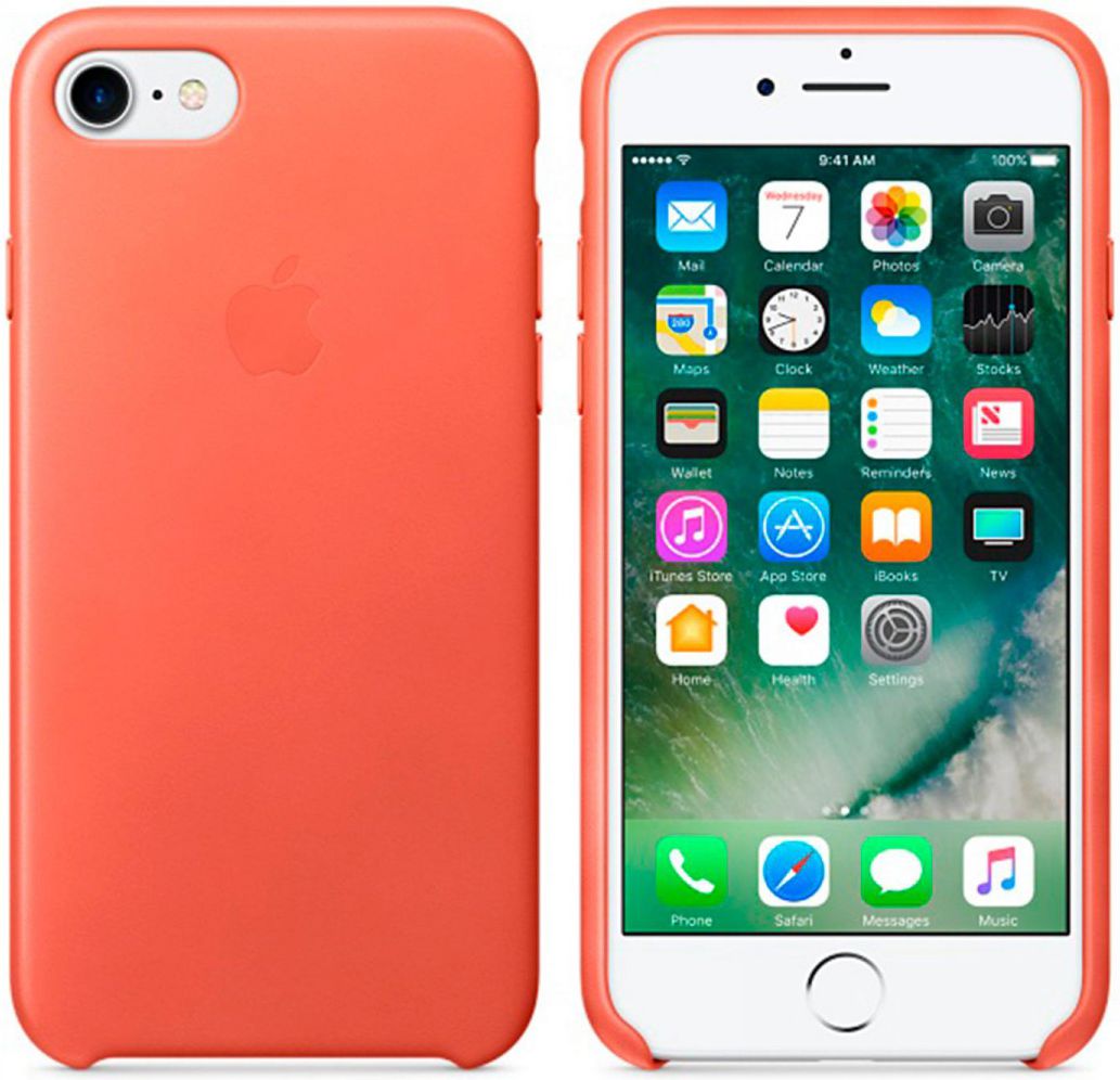 Apple iPhone 7 Leather Case Rood Origineel afbeelding 2