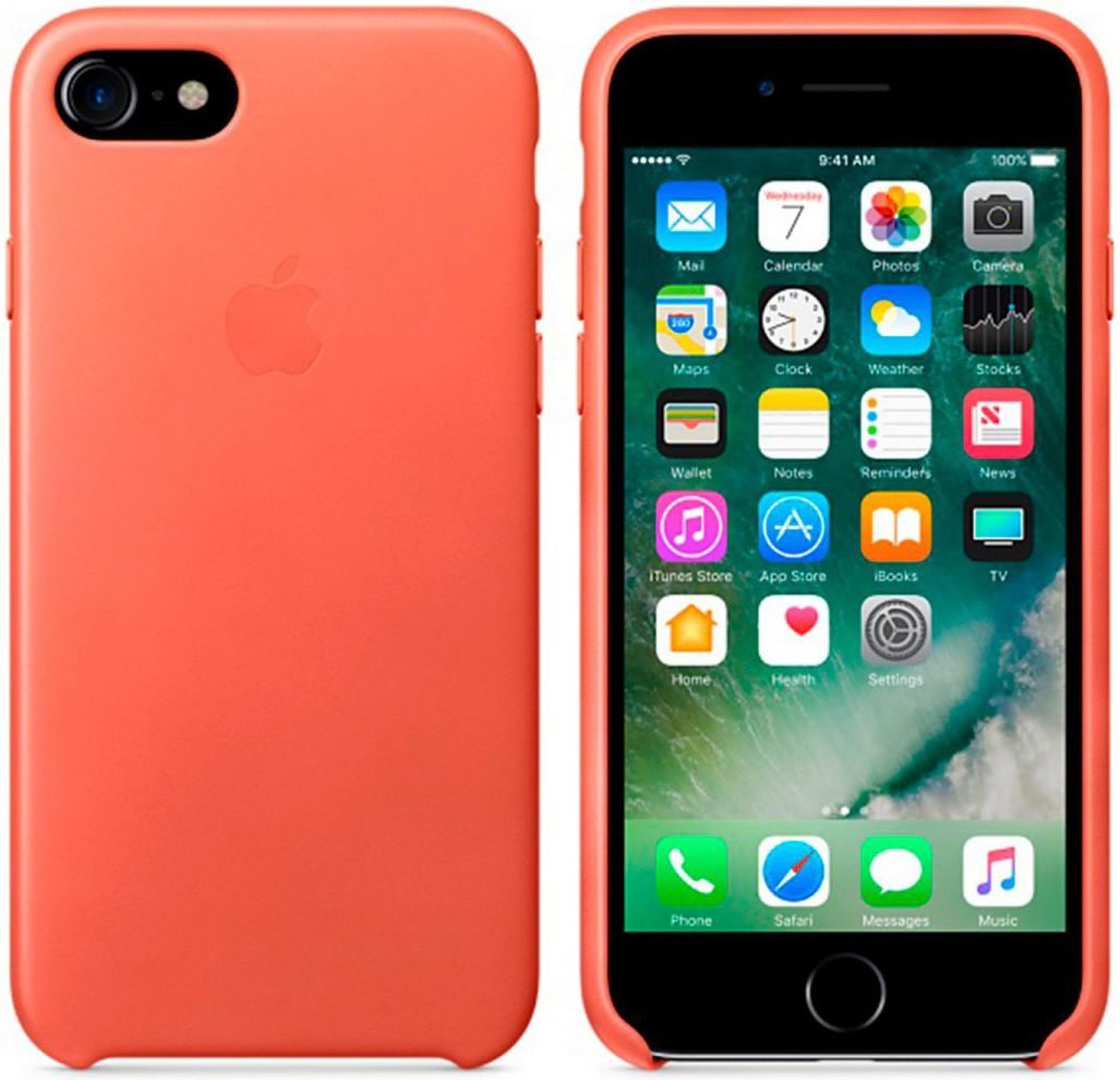 Apple iPhone 7 Leather Case Rood Origineel afbeelding 5