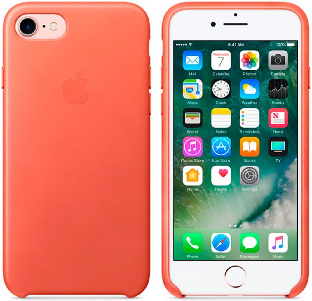 Apple iPhone 7 Leather Case Rood Origineel afbeelding 7