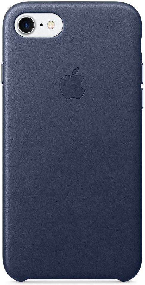 Originele Apple iPhone 8 / 7 Leather Case Midnight Blue afbeelding 1