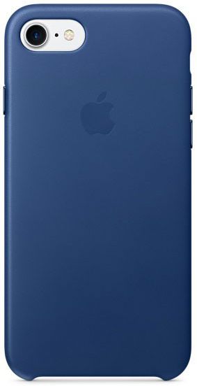Originele Apple iPhone 8 / 7 Leather Case Sapphire Blue afbeelding 1