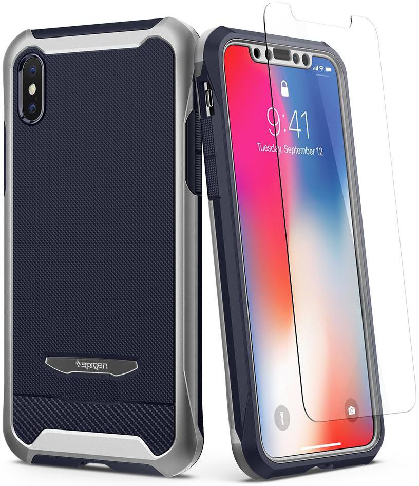Spigen Reventon Hoesje Apple iPhone X Platinum Silver afbeelding 1