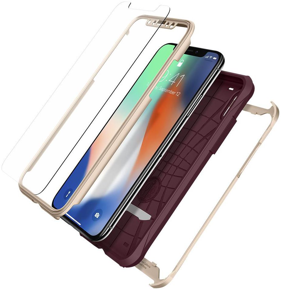 Spigen Reventon Hoesje Apple iPhone X Metallic Gold afbeelding 2