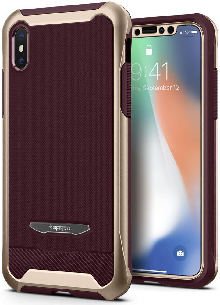 Spigen Reventon Hoesje Apple iPhone X Metallic Gold afbeelding 3