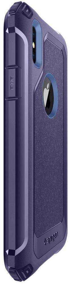 Spigen Pro Guard Hoesje Apple iPhone X Deep Purple afbeelding 5