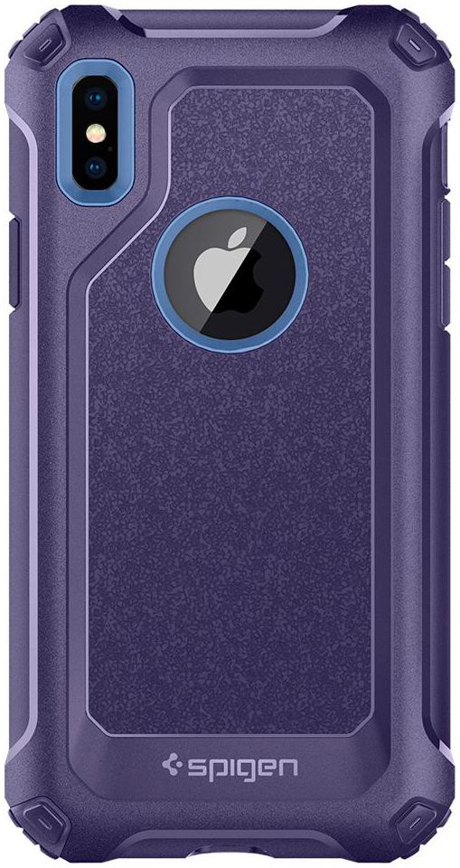Spigen Pro Guard Hoesje Apple iPhone X Deep Purple afbeelding 6