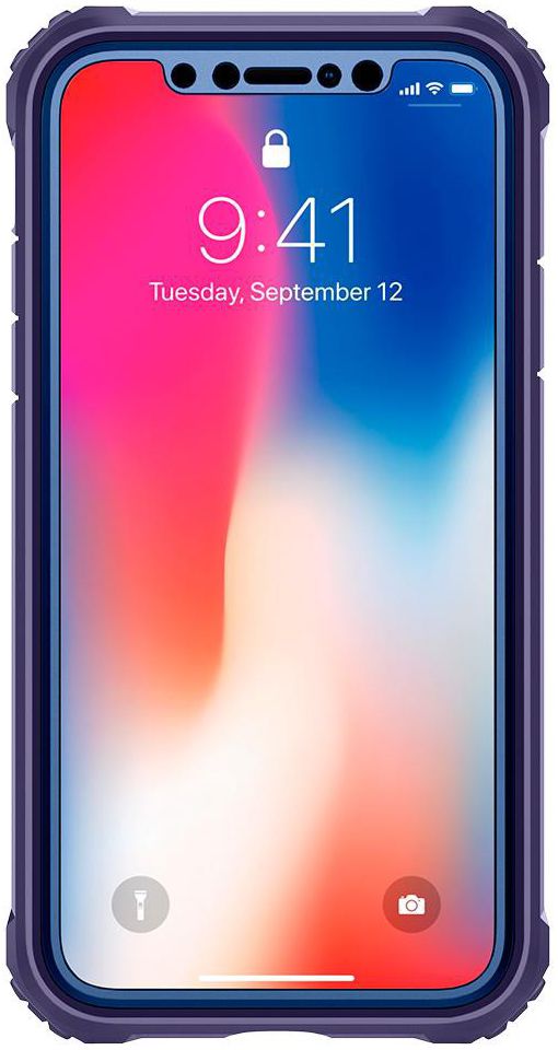 Spigen Pro Guard Hoesje Apple iPhone X Deep Purple afbeelding 8