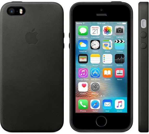 Apple iPhone 5/5S/SE Leather Case Zwart Origineel afbeelding 3