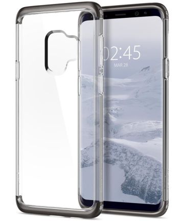 Spigen Neo Hybrid Crystal Case Samsung Galaxy S9 Gunmetal Hoesjes