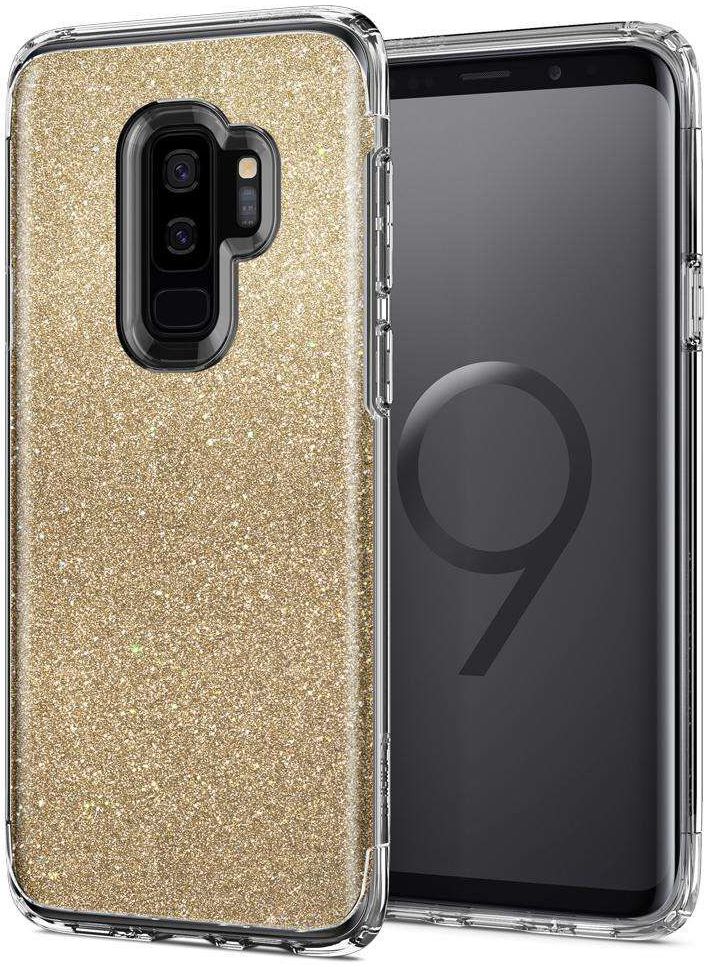 Spigen Slim Armor Hoesje Samsung Galaxy S9 Crystal Glitter Gold Quartz afbeelding 1