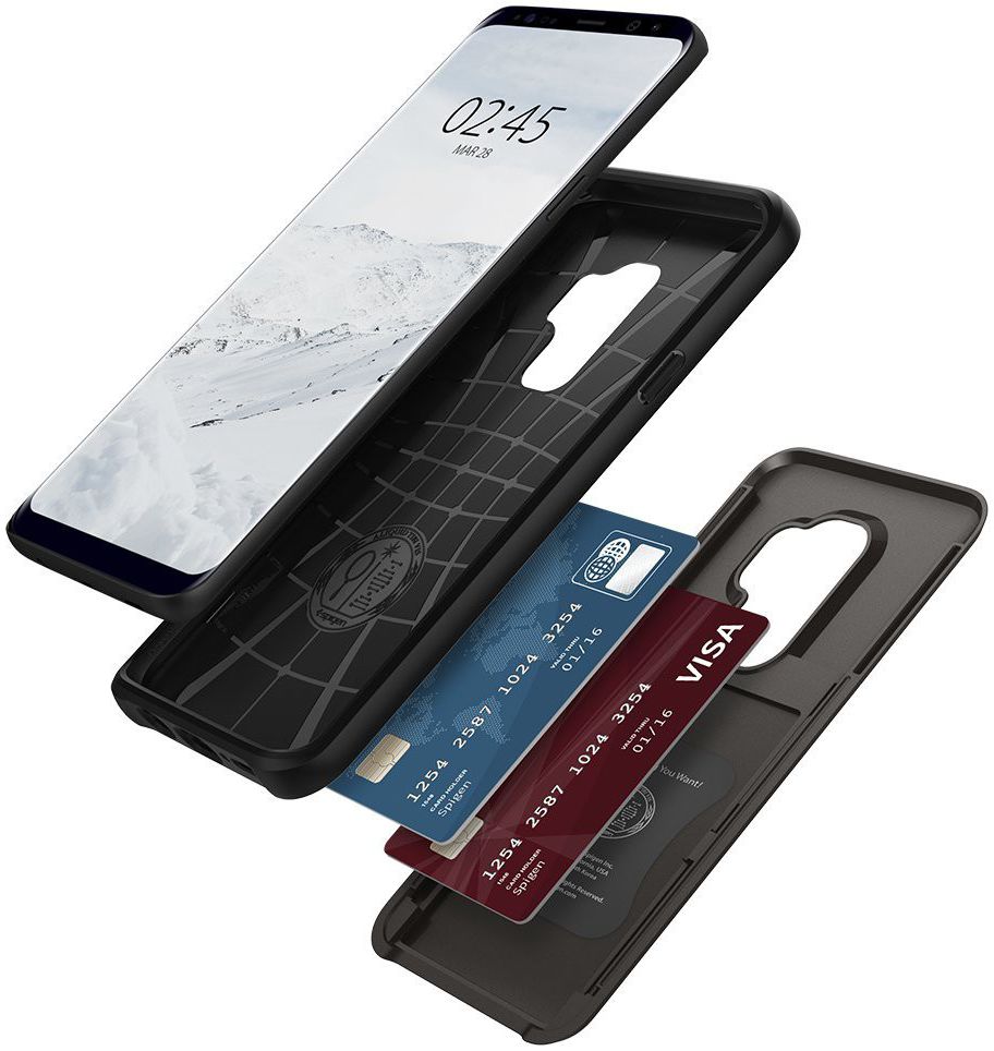 Spigen Slim Armor Hoesje Samsung Galaxy S9 Plus Gunmetal afbeelding 2