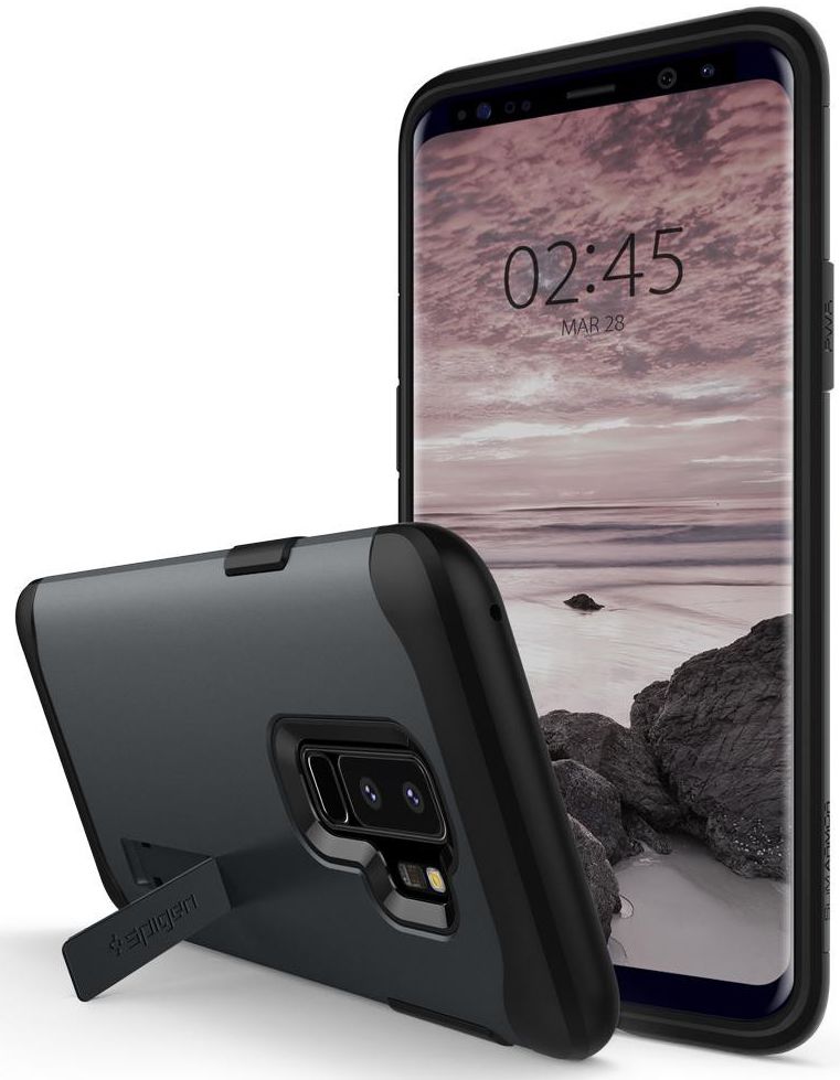 Spigen Slim Armor Case Samsung Galaxy S9 Plus Metal Slate afbeelding 2