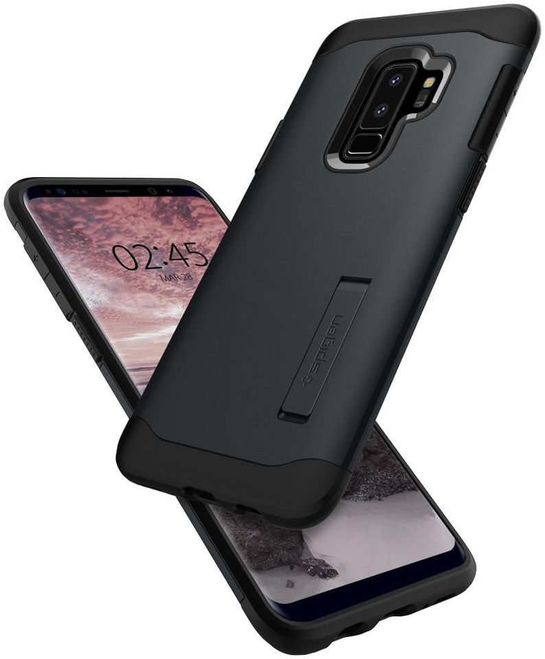 Spigen Slim Armor Case Samsung Galaxy S9 Plus Metal Slate afbeelding 3