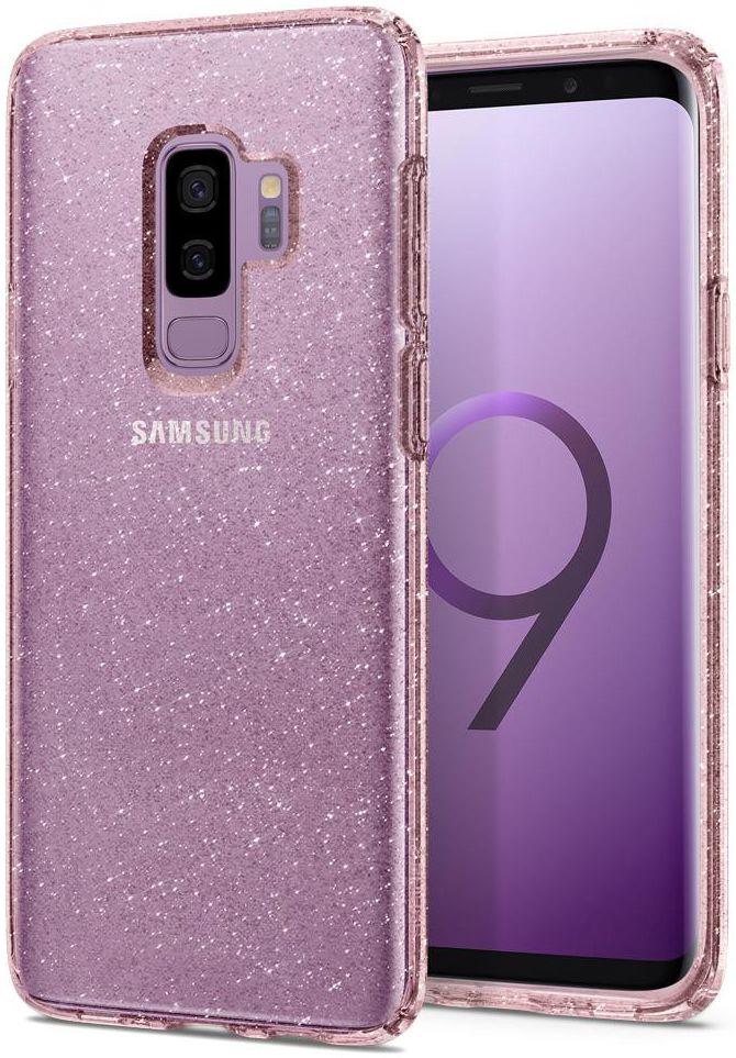 Spigen Liquid Crystal Glitter Samsung Galaxy S9 Plus Hoesje Rose afbeelding 1