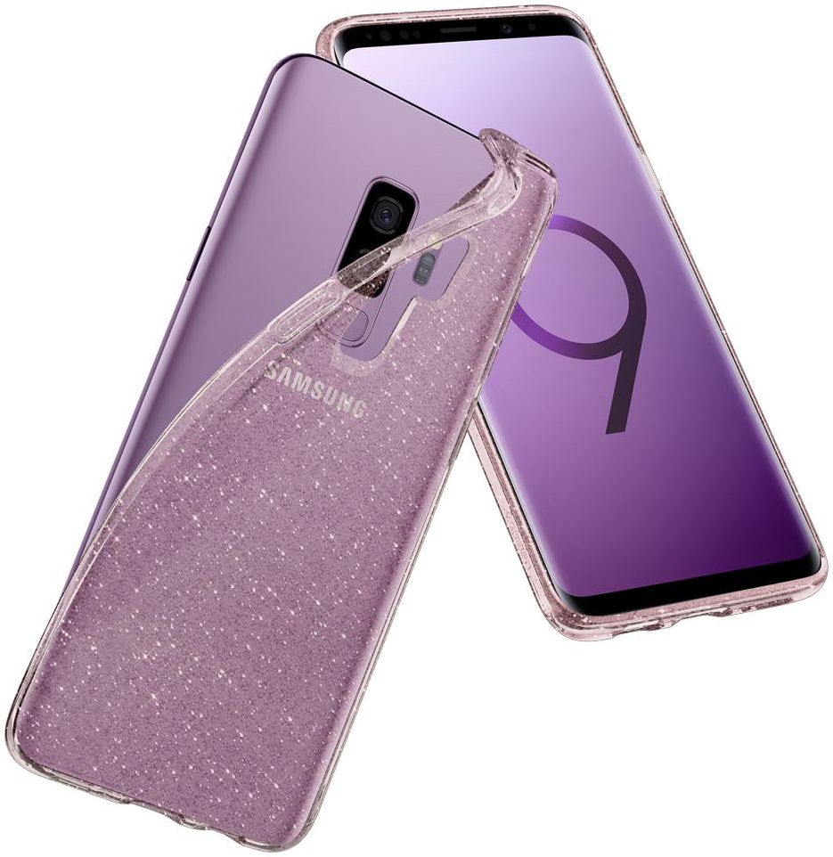 Spigen Liquid Crystal Glitter Samsung Galaxy S9 Plus Hoesje Rose afbeelding 2