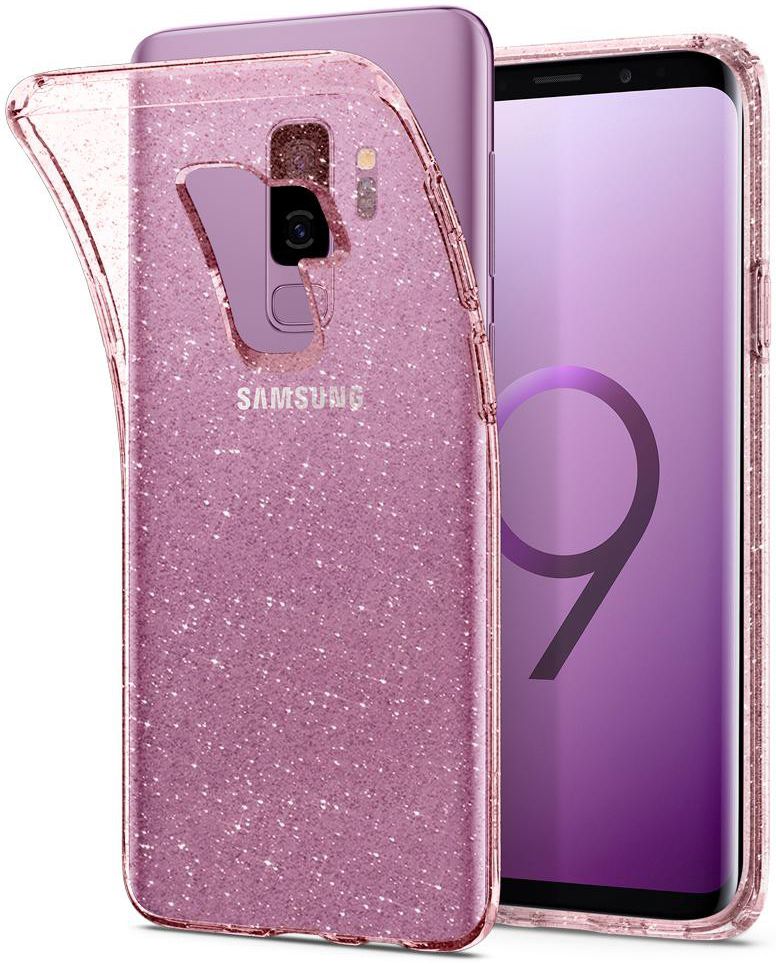 Spigen Liquid Crystal Glitter Samsung Galaxy S9 Plus Hoesje Rose afbeelding 4