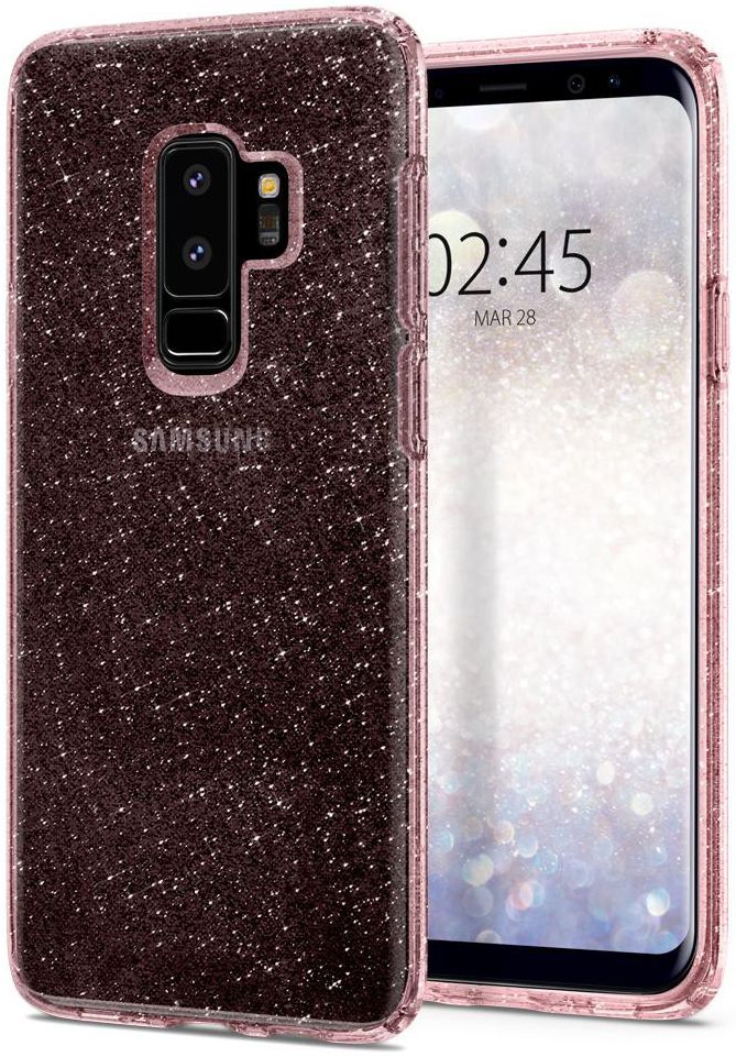 Spigen Liquid Crystal Glitter Samsung Galaxy S9 Plus Hoesje Rose afbeelding 11